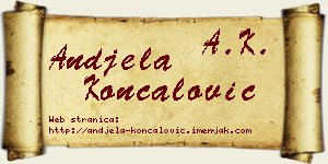 Anđela Končalović vizit kartica